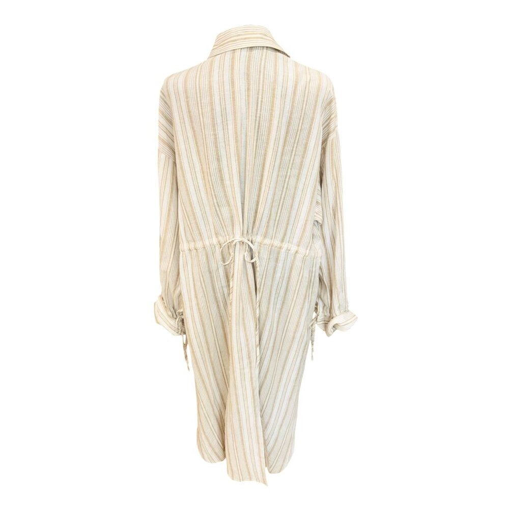 Gibson Latimer Cream Linen Shirt Dress - Picture 4 of 10